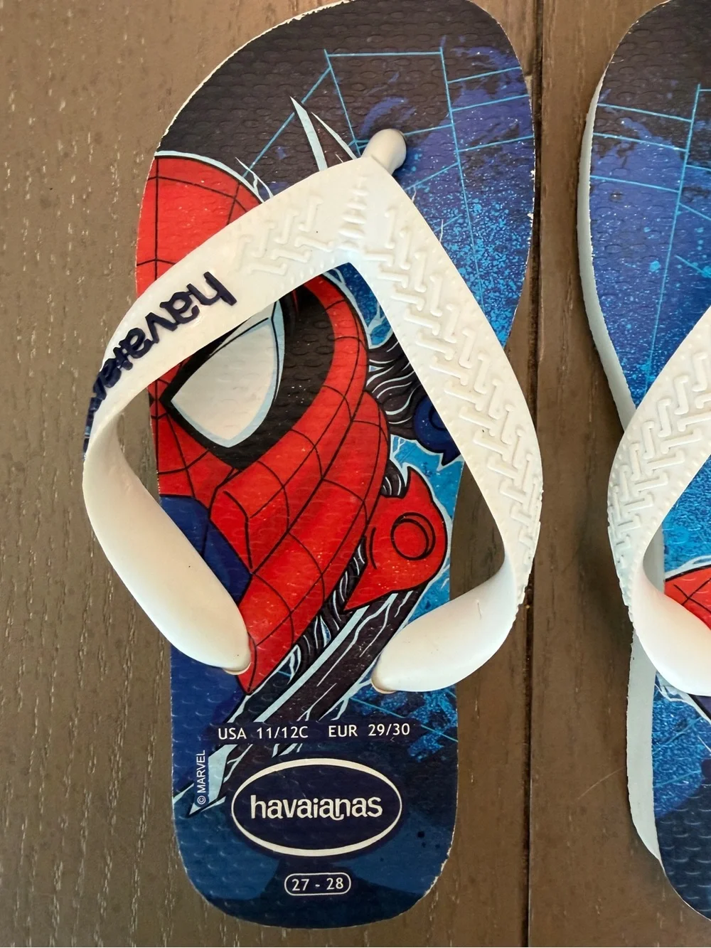 Havaianas Kids Marvel Spider-Man Flip Flops/Sandals Size 11/12C